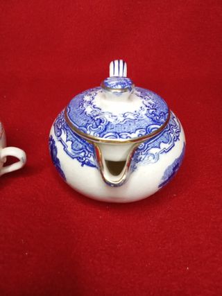 Tetera y taza cartuja de Sevilla