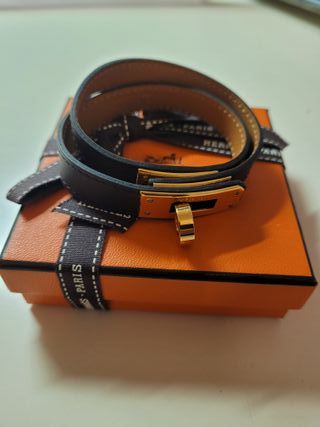 Pulsera brazelete Hermès doble tour Kelly