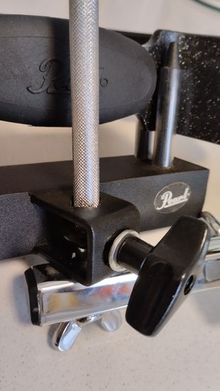Pandereta/Tambourine + soporte + rack pinza