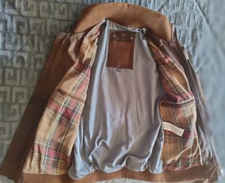 CHAQUETA PULL&BEAR 100% PIEL MARRON