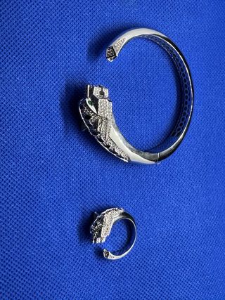 Juego pulsera y anillo estilo Cartier