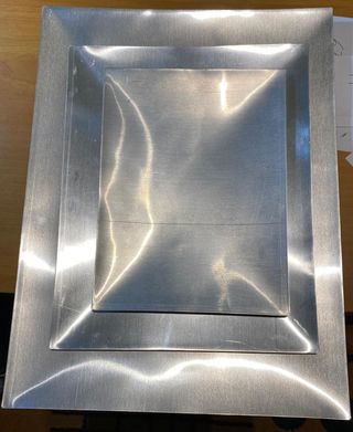 Lotto 3 lastre in alluminio per smalti