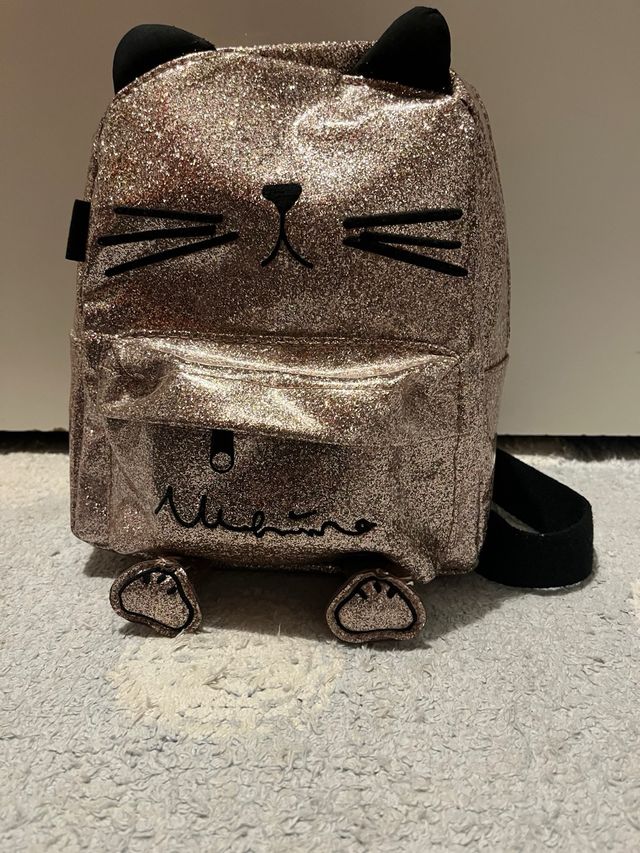 Mochila rosa brillo Zara