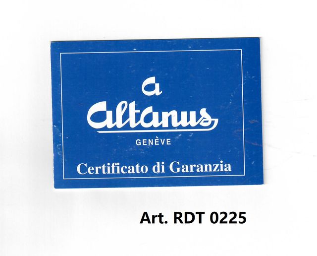 Vecchia garanzia orologio ALTANUS anni '70