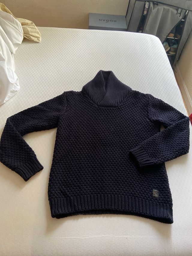 Jersey de cuello vuelto azul marino Scotch Soda