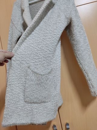 Chaqueta larga de lana