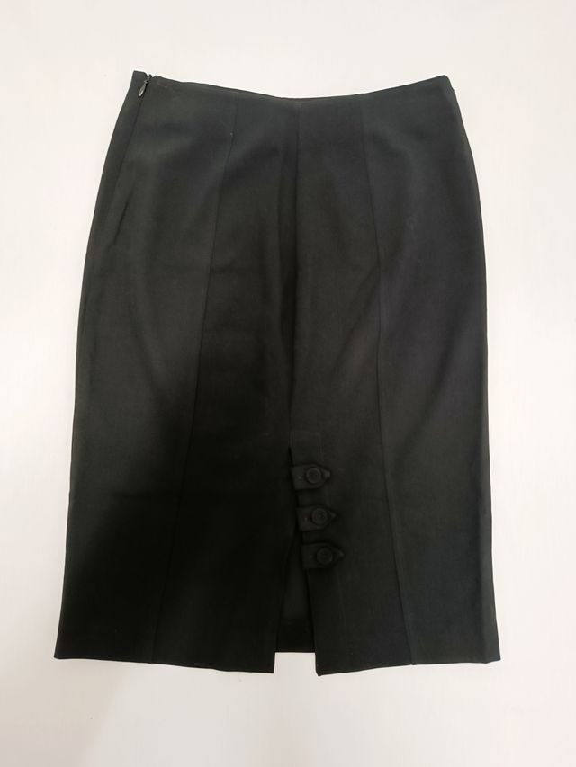 Gonna tubino nera con spacco sul retro, taglia S