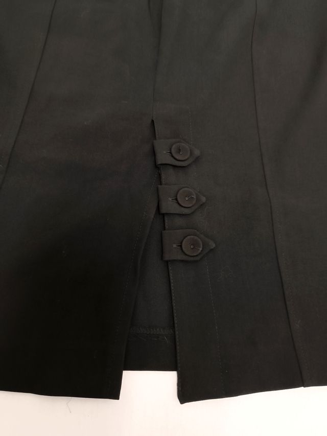 Gonna tubino nera con spacco sul retro, taglia S