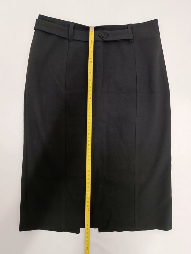 Gonna tubino nera con spacco sul retro, taglia S