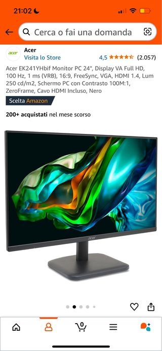 Monitor PC 24” Acer