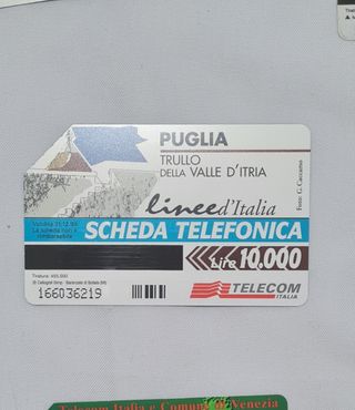 Lotto 18 schede telefoniche tema sociale