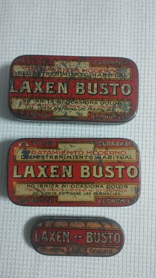 LOTE, tres antiguas latas de farmacia
