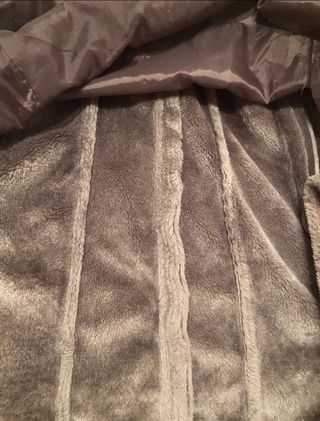 Abrigo gris piel vuelta