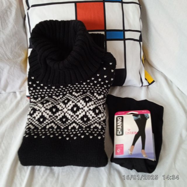 Lote 2 vestido punto+leggins