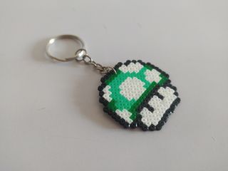 Llavero seta Super Mario Bros Hama Beads