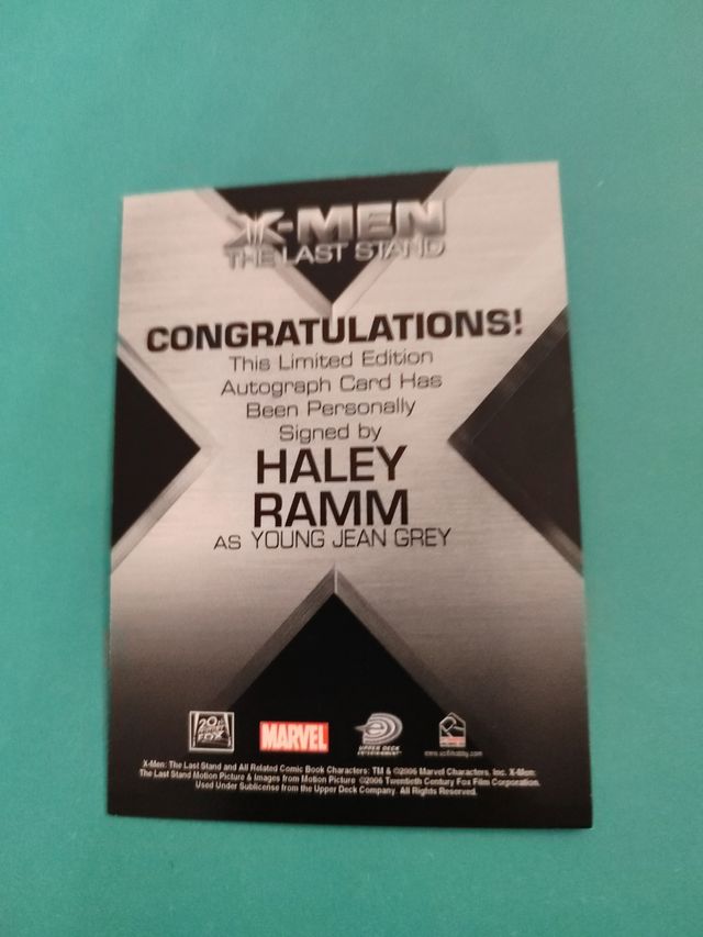 Autógrafo young Jean Grey X-MEN
