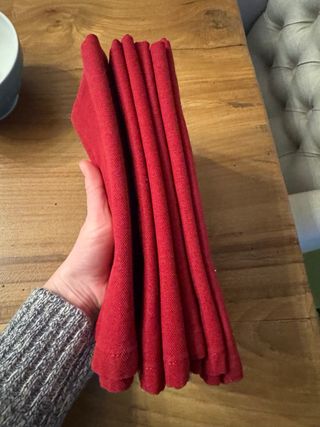 Tovaglioli in cotone rossi