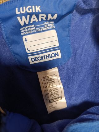 Peto de esqui para niños 