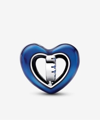 Charm corazón giratorio azul