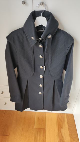 Abrigo paño negro Highly Preppy