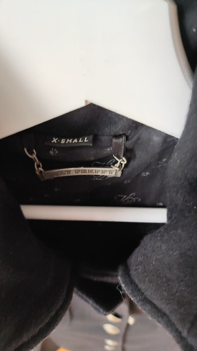 Abrigo paño negro Highly Preppy