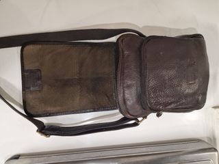 Bolso bandolera de piel marrón 