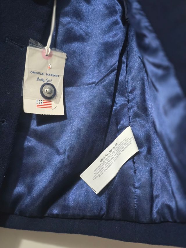 Original Marines cappotto blu 9 mesi