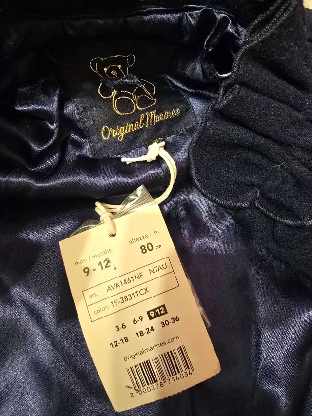 Original Marines cappotto blu 9 mesi