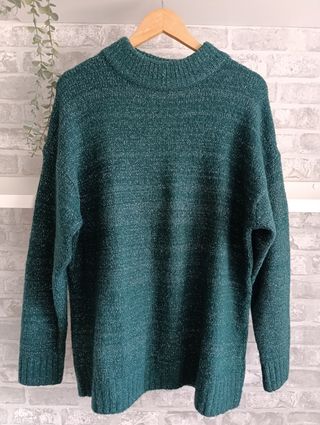 Jersey verde con hilo plateado 