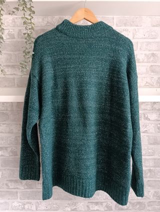 Jersey verde con hilo plateado 