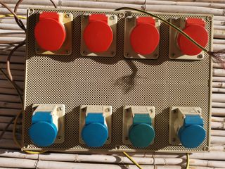 Quadro elettrico industriale con prese