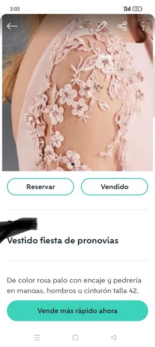 Vestido fiesta de Pronovias