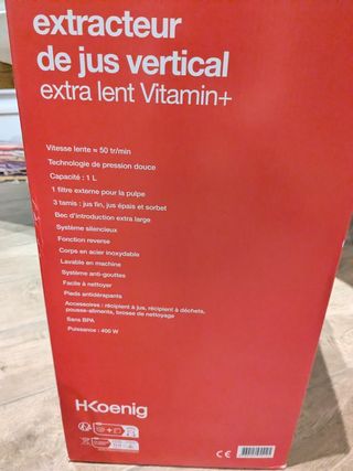 Licuadora extractor en frío Koening
