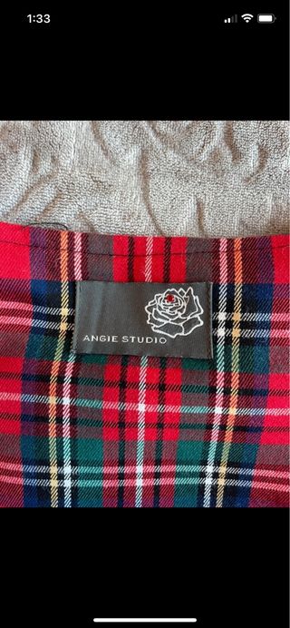 Vestido Corto de Invierno con Estampado Cuadros