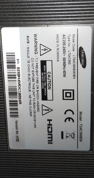 Despiece TV SAMSUNG T24C300EW tele Televisión