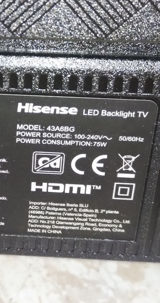 Despiece TV HITACHI 43A6BG tele televisor tv