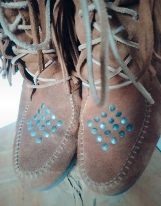 Botines Hakei piel estilo Minnetonka 👢👢