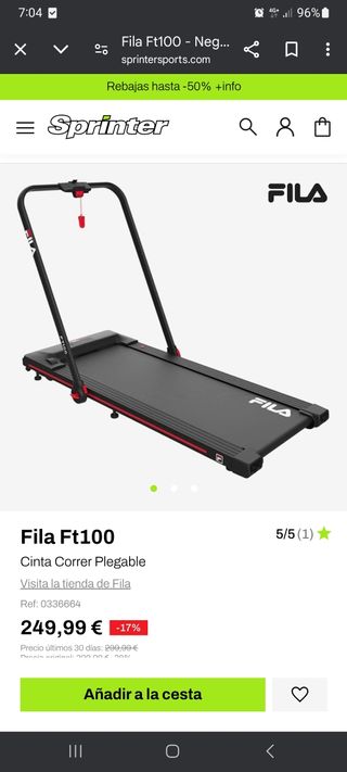 Cinta de correr y andar  fila