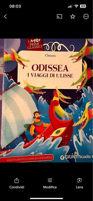 Libro illustrato odissea le avventure di Ulisse