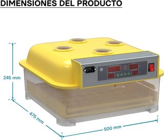 🐤Incubadora automática Capacidad para 48 Huevos d