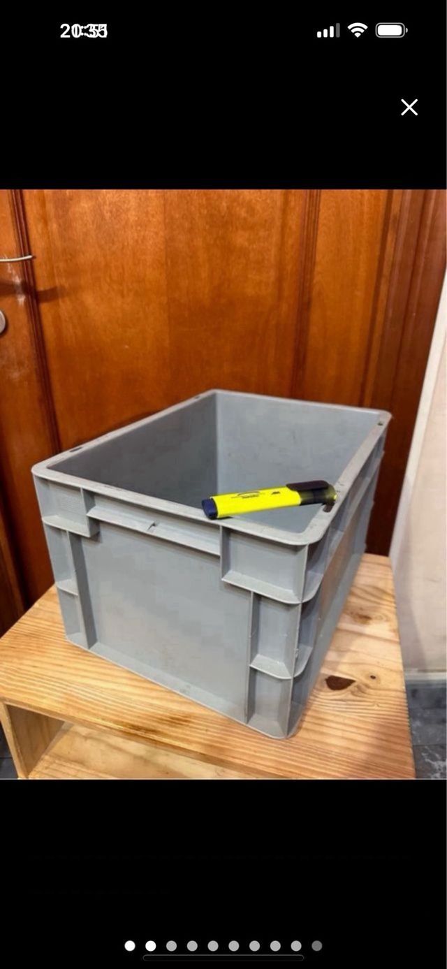 6 unid Contenedor plastic apilab sin tapa 38x30x23