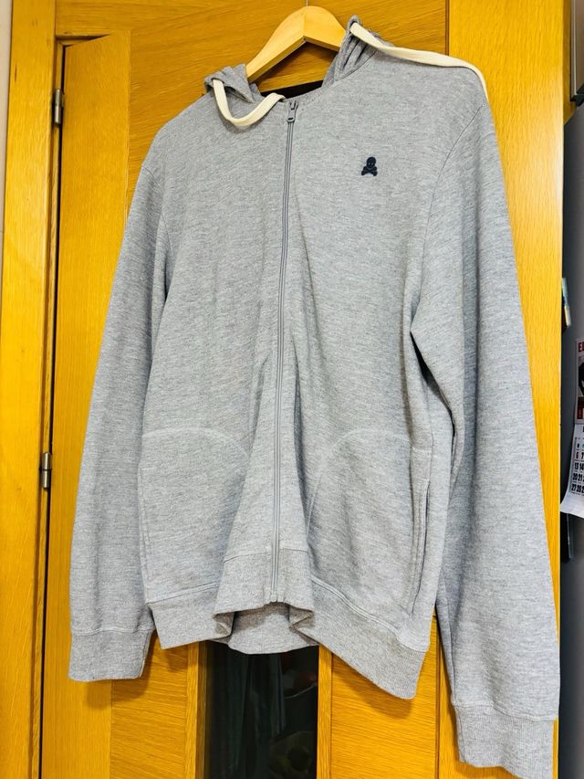 Sudadera Scalper capucha gris T.L