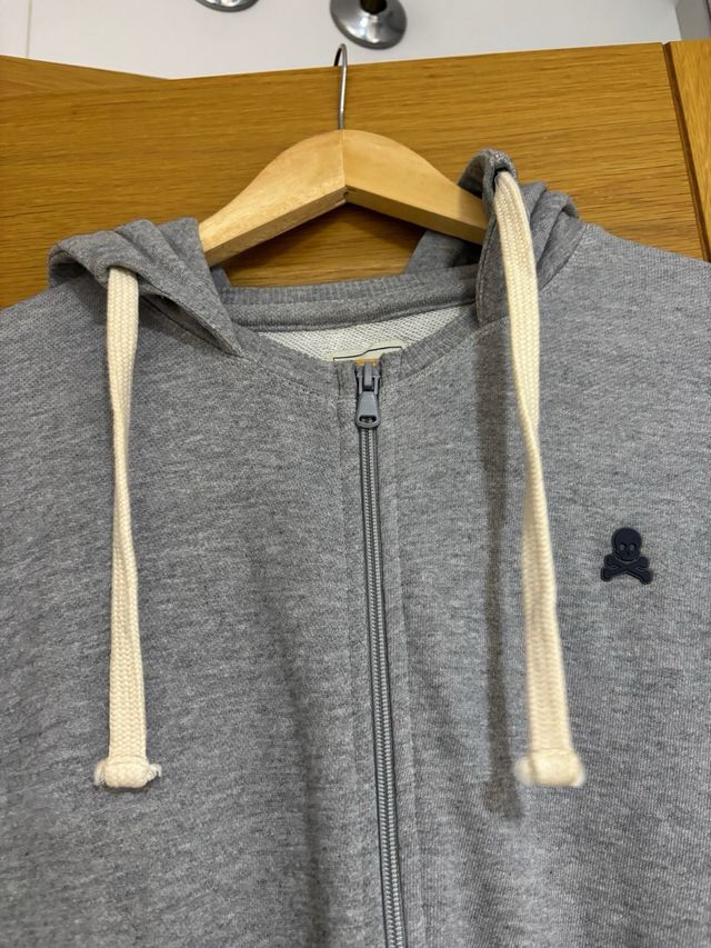 Sudadera Scalper capucha gris T.L