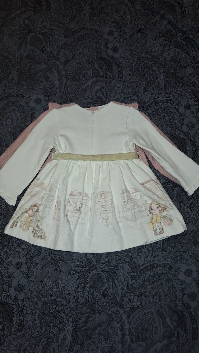 2 vestidos invierno bebé niña 12 meses