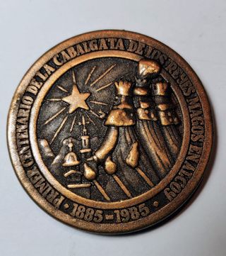 Medalla centenario cabalgata REYES MAGOS 1985