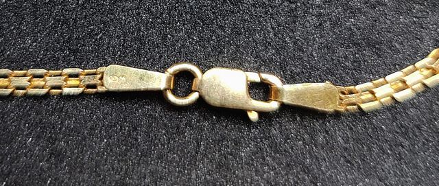 Cadena piedras Oro 18K, 7.21gr, 43.3cm