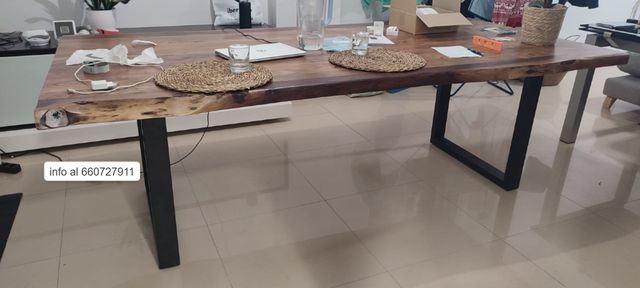 MESA DE ACACIA NATURAL GRANDE de 240cm - NUEVAS