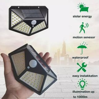 2 Pezzi Faretto Energia Solare 100 LED Giardino