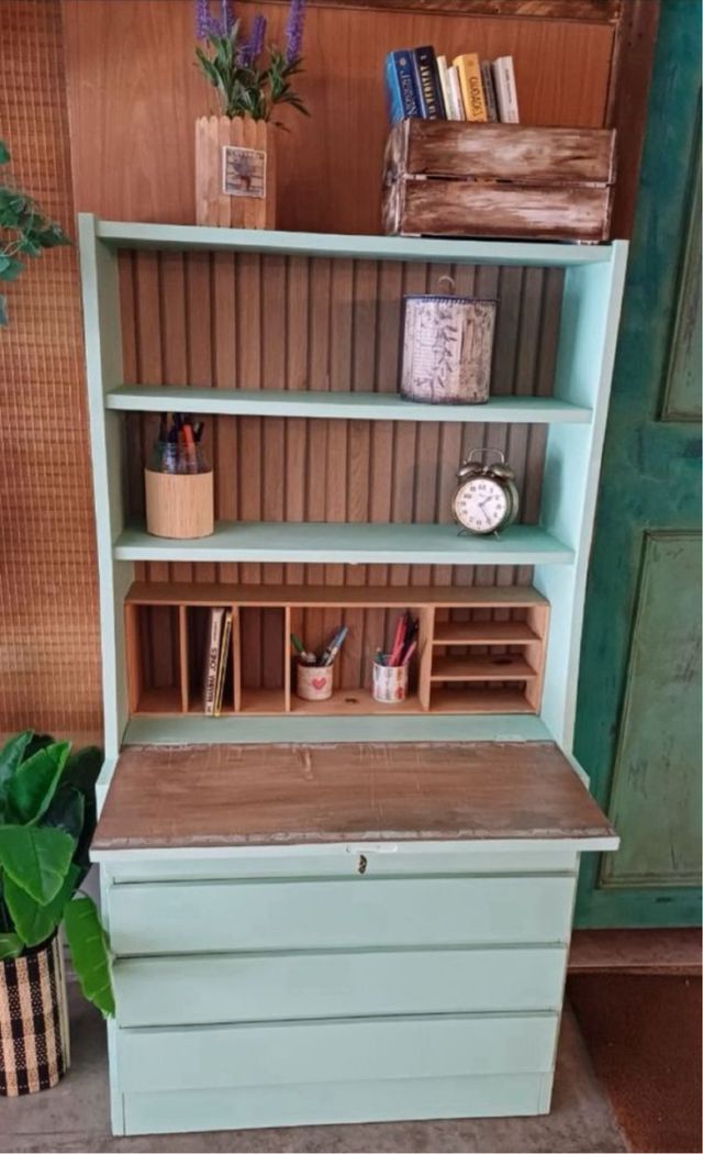 OFERTA Escritorio secreter con estantería