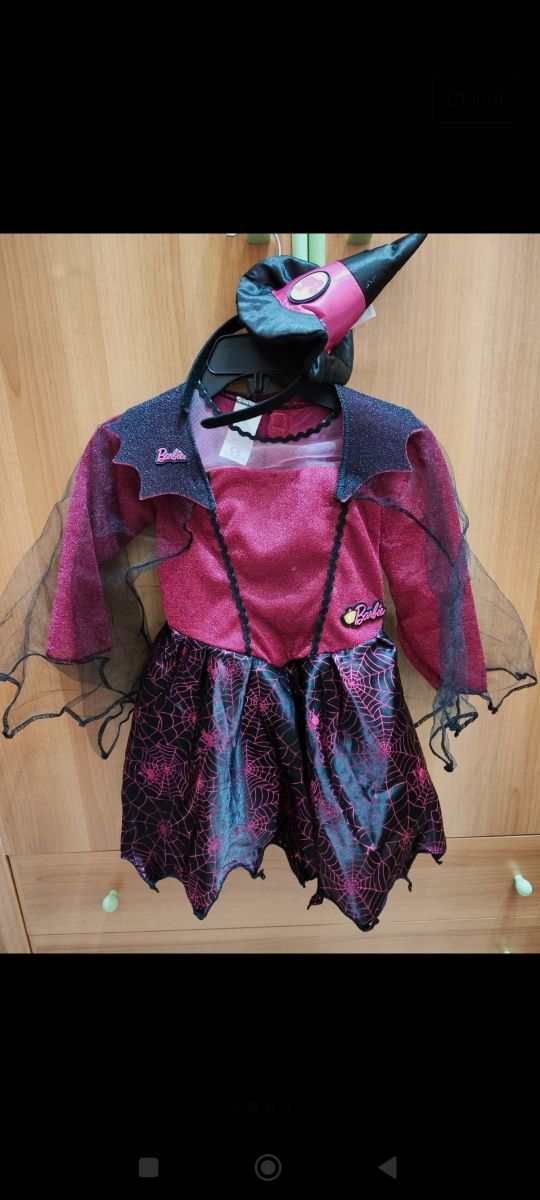 Costume carnevale Barbie streghetta 3/4